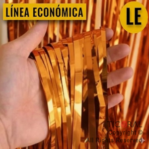 CORTINA METALIZADA (LE) NARANJA 2MT X 1MT x 1